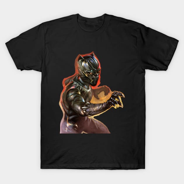 Black Panther T-Shirt by Artofokan